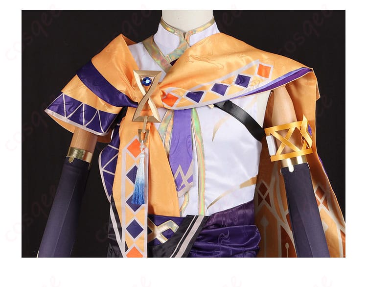 セトス コスプレ衣装の装飾ディテール。刺繍や装飾がリアルで美しい仕上がり。