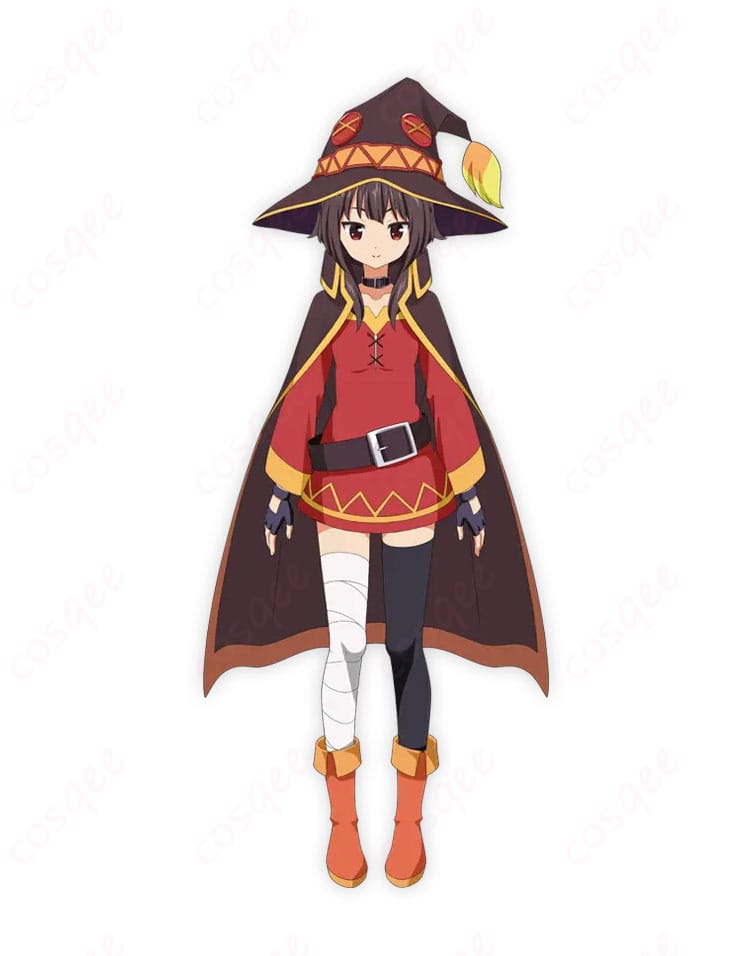 この素晴らしい世界に祝福を! めぐみんのコスプレ衣装。キャラクターの魅力を忠実に再現したデザイン。