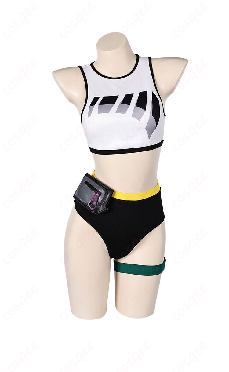 キルジョイ コスプレ衣装の内搭部分の正面ディテール。細部まで丁寧に作られており、コスプレイヤーに最適。