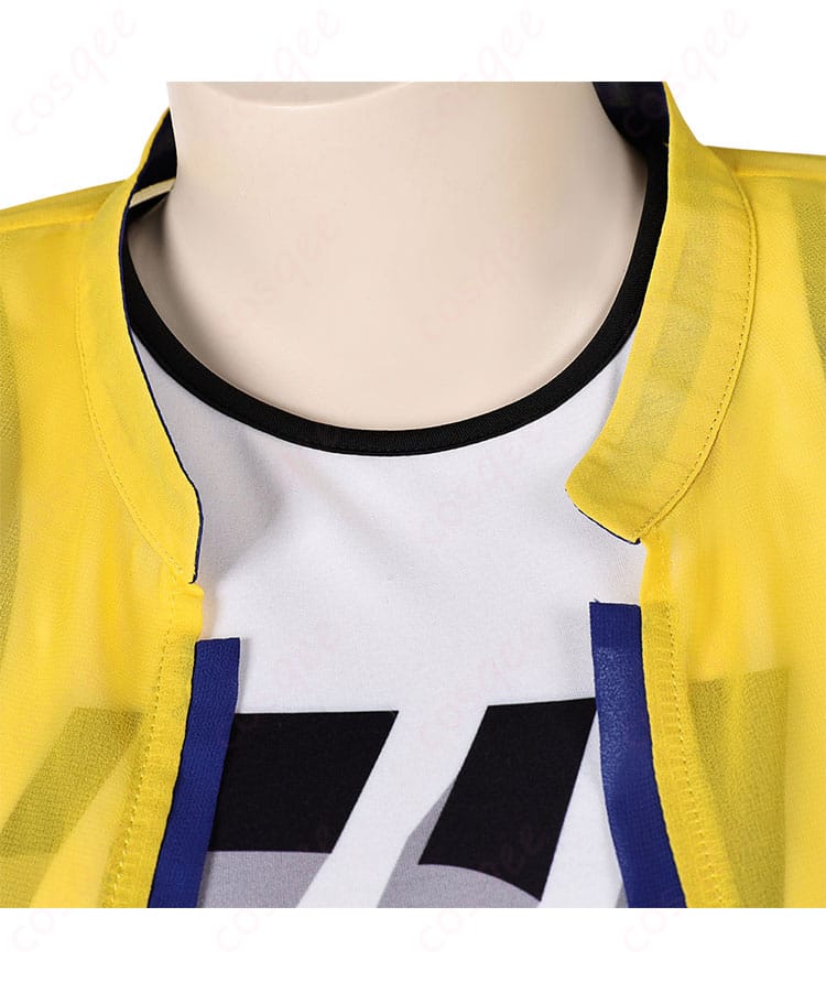 VALORANT キルジョイの衣装の領口装飾の詳細。アクセントとなるデザインが特徴的です。