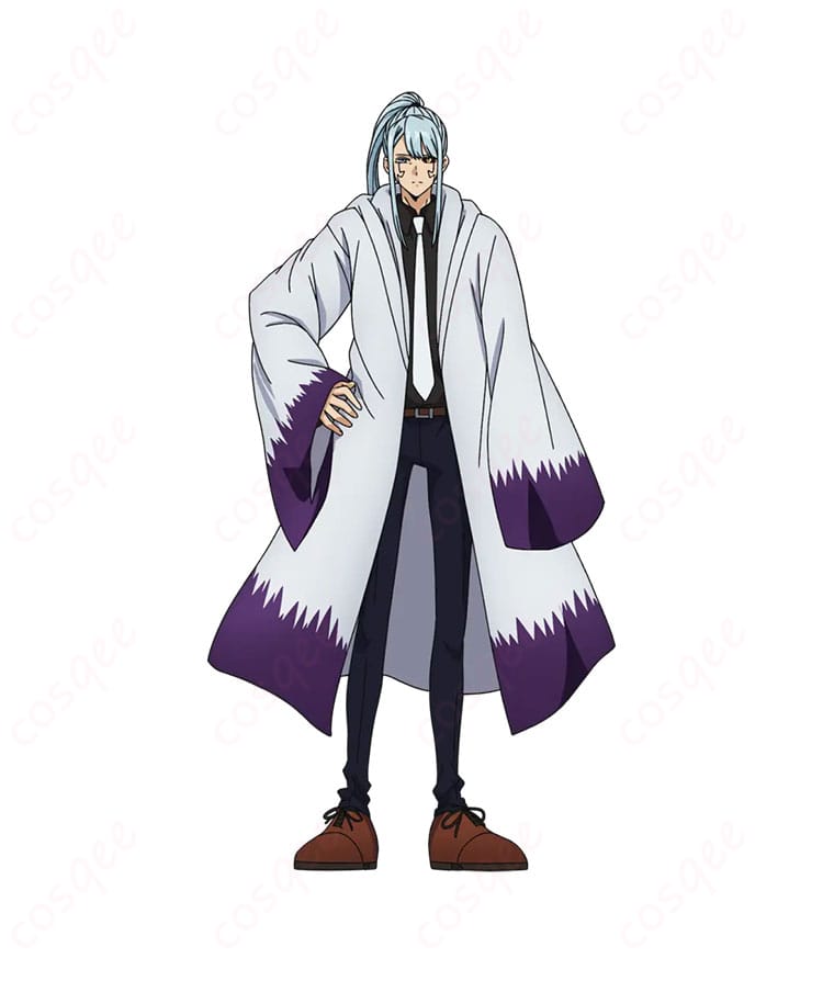 アビス・レイザー コスプレ衣装 キャラクター画像 『マッシュル』のアビス・レイザーのコスプレ衣装の全身画像。高い再現度で魅力的なデザインを紹介。