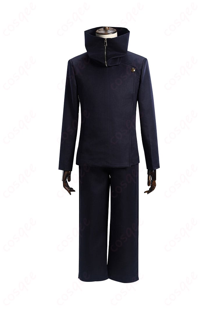 呪術廻戦 狗巻棘 コスプレ衣装 正面画像。スヌードと上着のディテールがはっきりと見える、忠実再現されたコスプレ衣装。