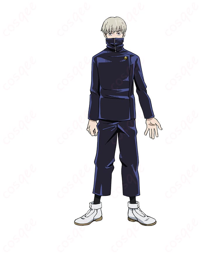 呪術廻戦 狗巻棘 コスプレ衣装 役柄の全身画像。忠実に再現されたコスプレ衣装で、キャラクターの特徴が際立っています。