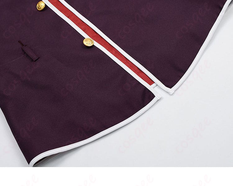 DIABOLIK LOVERS 逆巻アヤト コスプレ衣装 - 衣裾の装飾ディテール。豪華で精緻なデザインが目を引きます。