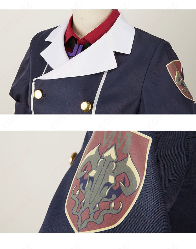 伊草ハルカ コスプレ衣装の衣領と肩の装飾細部。精緻な刺繍とデザインでキャラクターの魅力を表現。