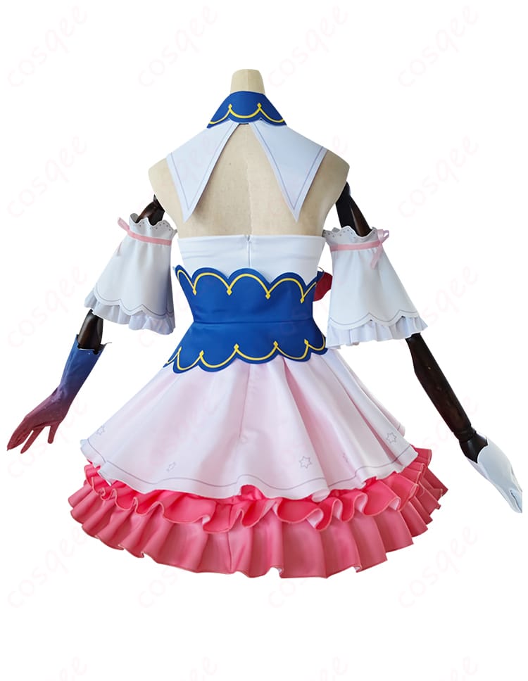 初音ミク 10周年 Rosuuri Ver. コスプレ衣装の背面画像。背面のディテールも完璧に再現され、後ろ姿も魅力的。