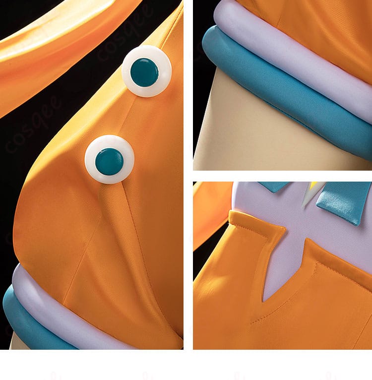 ウマ娘 プリティーダービー ネオユニヴァース コスプレ衣装の装飾ディテール。刺繍やデザインが細かく表現されています。