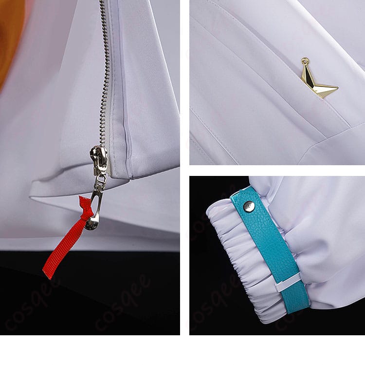 コスプレ衣装の衣链と袖口の装飾ディテール。ディテールの美しさが服の魅力を引き立てます。