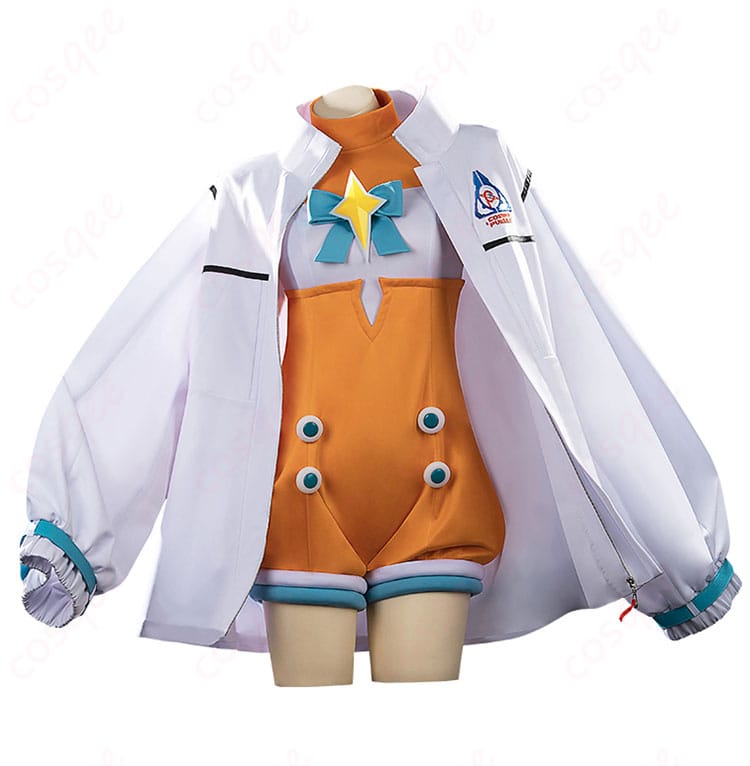 ウマ娘 プリティーダービー ネオユニヴァース コスプレ衣装の正面画像。ディテールまでこだわったデザインが特徴です。