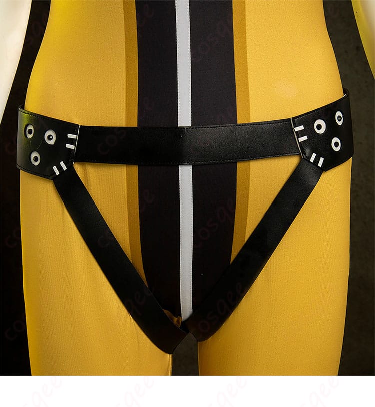 錫切夢子コスプレ衣装の腰帯正面装飾、精細な装飾が目を引く