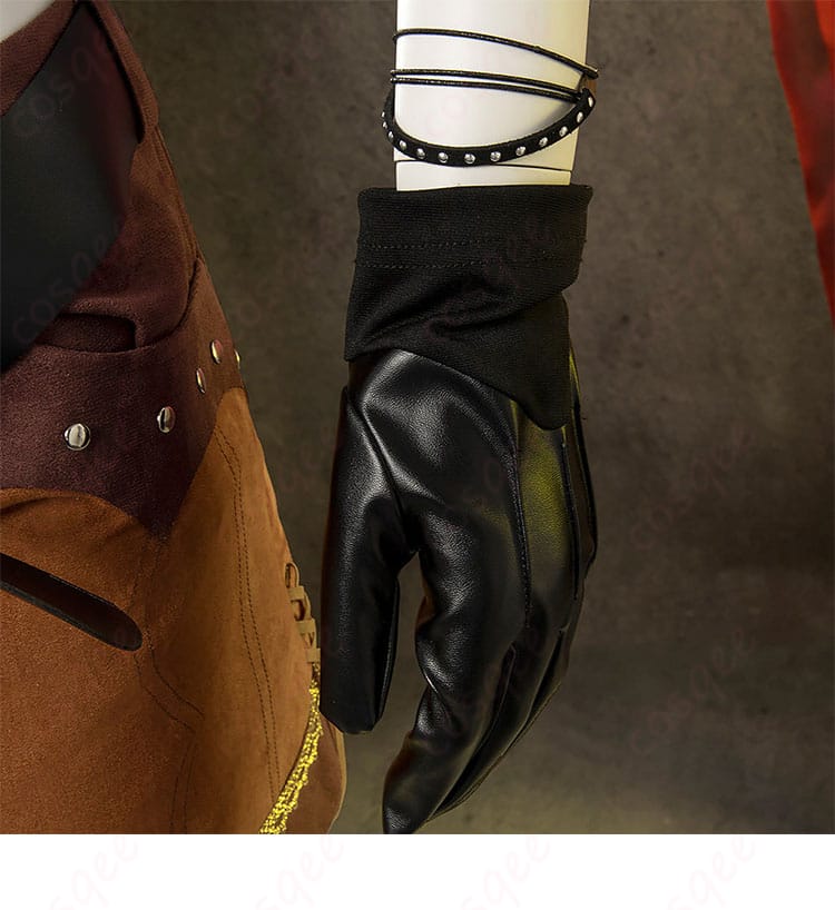 ティファ・ロックハート コスプレ衣装の首飾りと手袋装飾ディテール