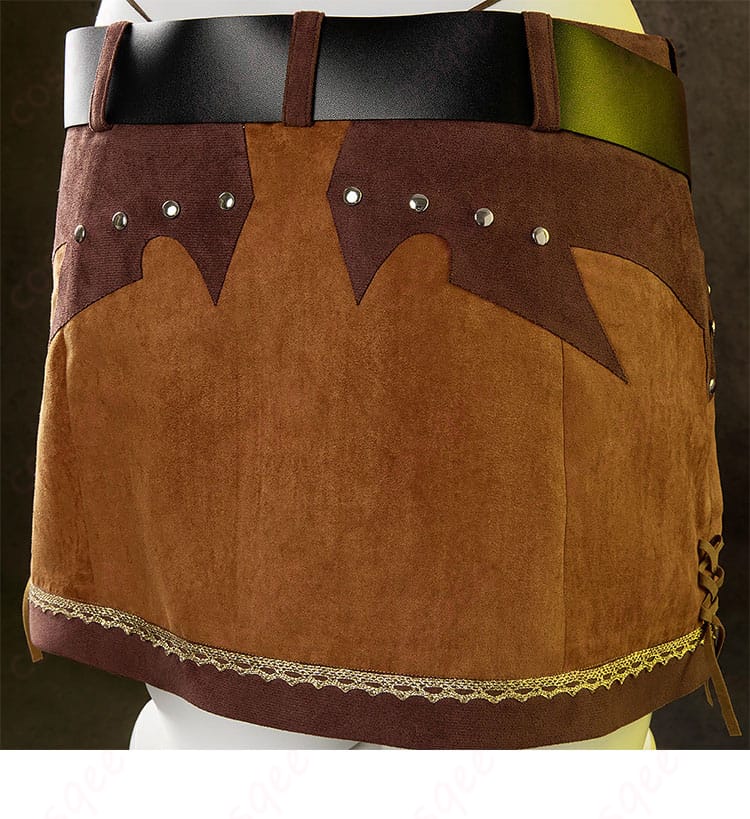 ティファ・ロックハート コスプレ衣装のスカート背面装飾ディテール