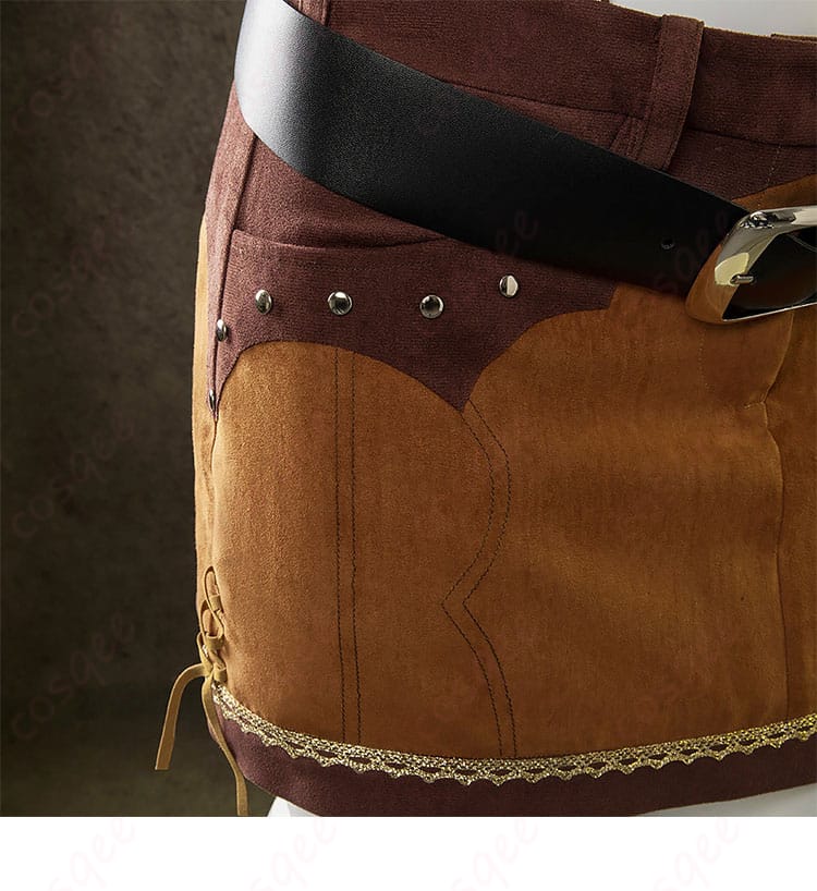 ティファ・ロックハート コスプレ衣装のスカート側面装飾ディテール