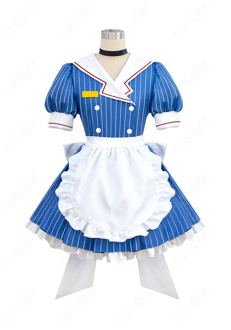 初音ミク メズマライザー コスプレ衣装の正面のディテール。鮮やかなカラーとデザインが特徴。