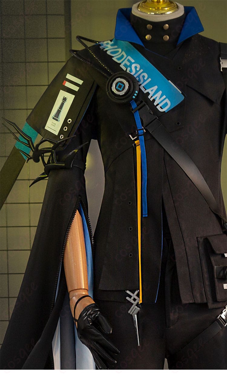 アークナイツ ロゴス コスプレ衣装 右側装飾ディテール - 腕周りの細かな装飾が魅力