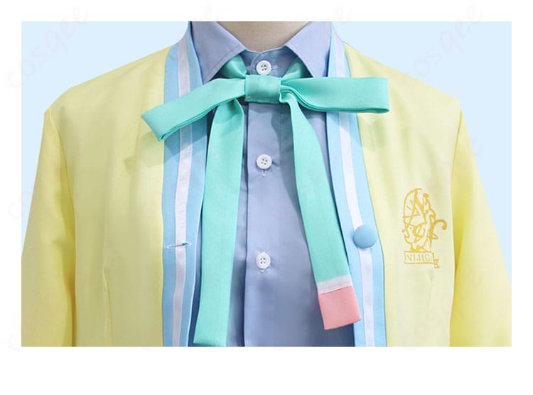 近江彼方コスプレ衣装の蝶ネクタイ装飾、細部までリアルに再現。