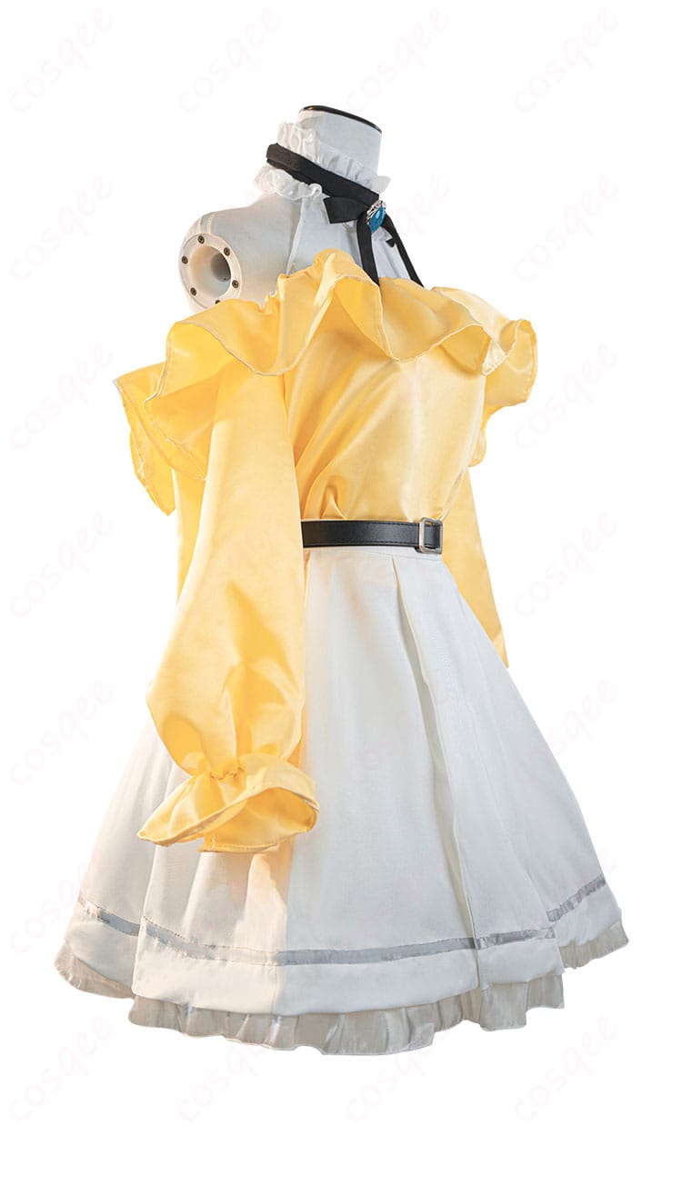 エミリア コスプレ衣装の側面画像。スカートやリボンのディテールをしっかりと確認できます。高品質なコスプレ衣装。