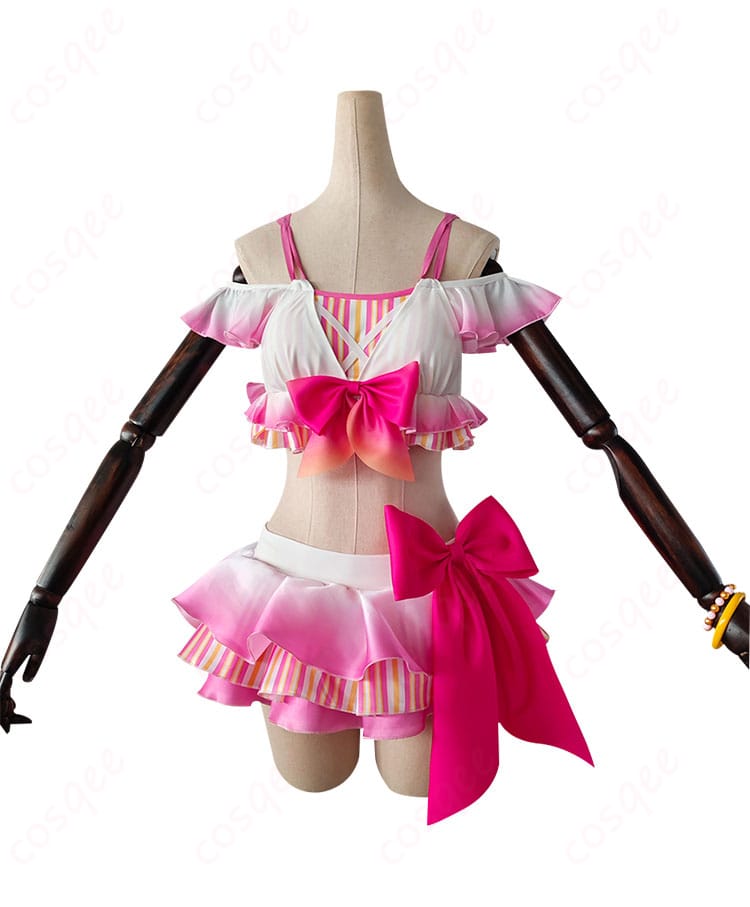 ラブライブ! 矢澤にこ コスプレ衣装の正面画像。水着デザインが際立つ、リアルな再現度で魅力的なコスプレアイテムです。