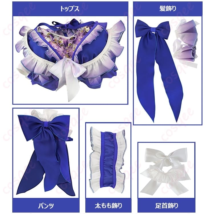 ラブライブ 東條希の水着コスプレで夏映え抜群 きらめく装飾が写真映えするS–XLサイズ - 4枚目の画像