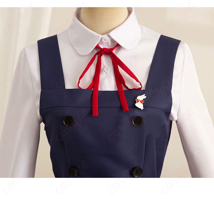 たまこまーけっと 北白川たまこ コスプレ衣装のリボン装飾の細部、華やかなデザインが特徴です。