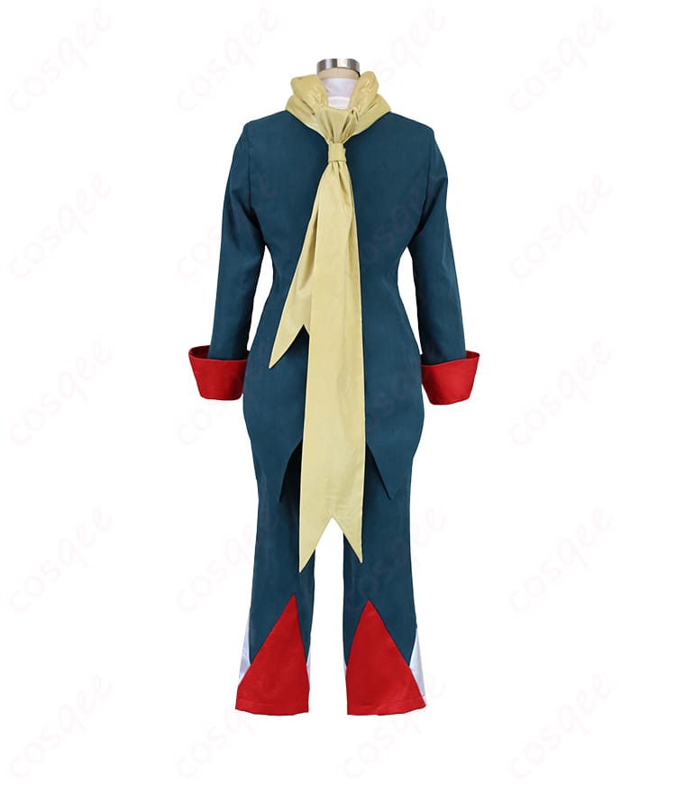 ギーマ コスプレ衣装の背面画像。背面の細部、特に衣装のラインと装飾が見える。