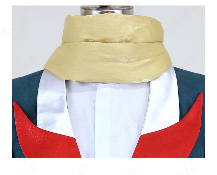 ギーマ コスプレ衣装の首元の装飾ディテール。エレガントな首飾りが特徴のファッション。