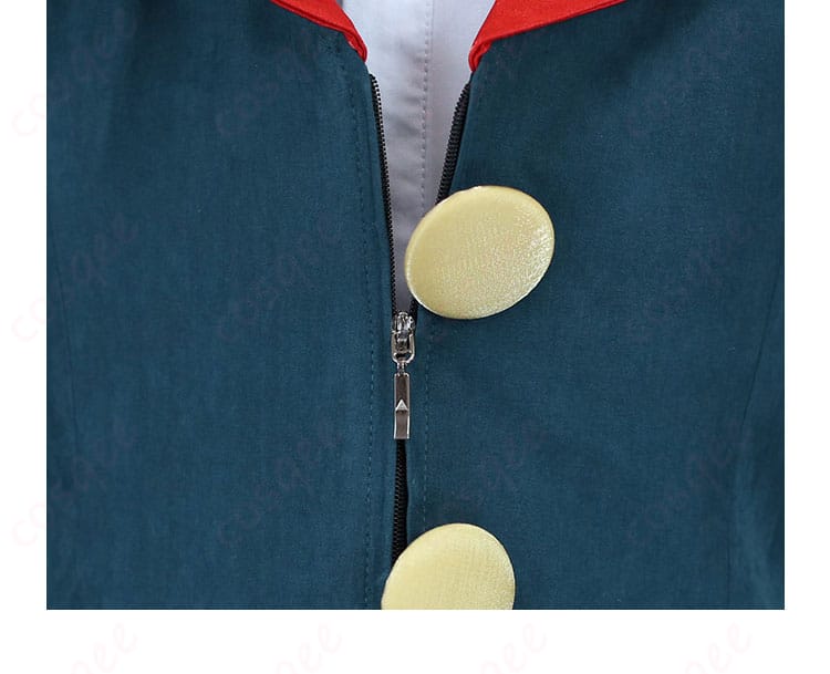 ギーマ コスプレ衣装の衣装チェーンディテール。美しいデザインと精密な作り。