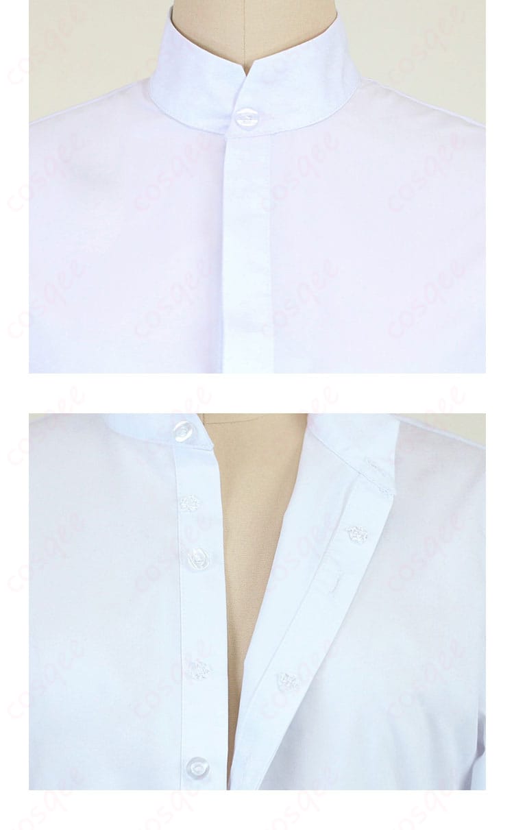 ギーマ コスプレ衣装の襟のデザインディテール。美しい仕立てと丁寧な縫製。