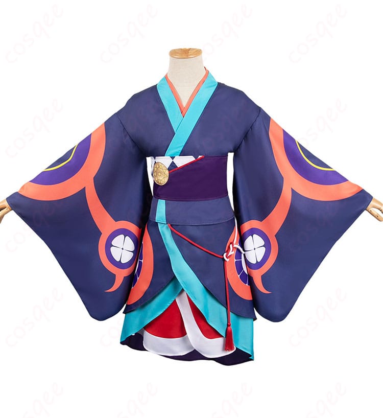 商品正面からのコスプレ衣装画像。劇場版モノノ怪の薬売りの特徴的な着物がよく見える。