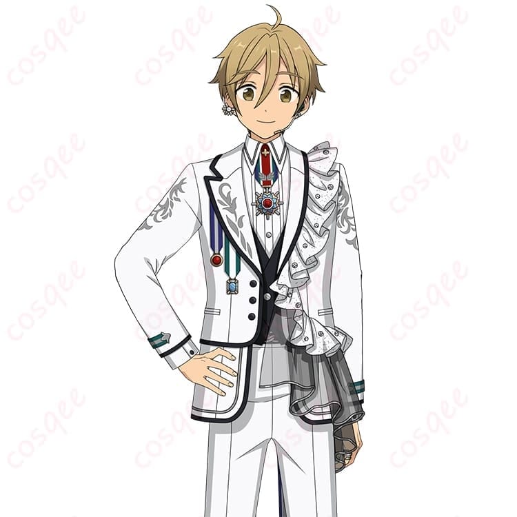 あんさんぶるスターズ！！ Ra*bits 真白友也 コスプレ衣装 清楚ピュアな白で写真映え、サイズ調整OK - 1枚目の画像