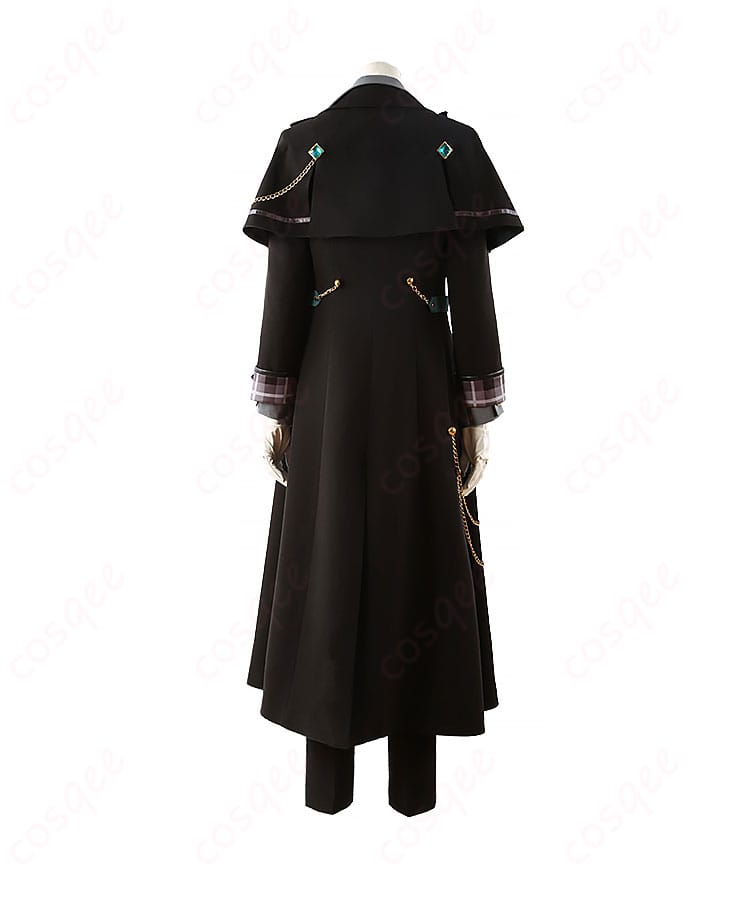 あんさんぶるスターズ!! 伏見弓弦・斎宮宗・瀬名泉 インテリジェンス衣装 コスプレ衣装 背面画像。後ろのデザインや装飾も忠実に再現されています。