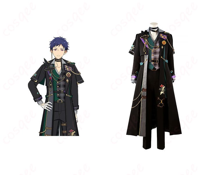 あんさんぶるスターズ!! 伏見弓弦・斎宮宗・瀬名泉 インテリジェンス衣装 コスプレ衣装 正面とキャラクターのコラボ画像。キャラクターのリアルな再現をチェック!