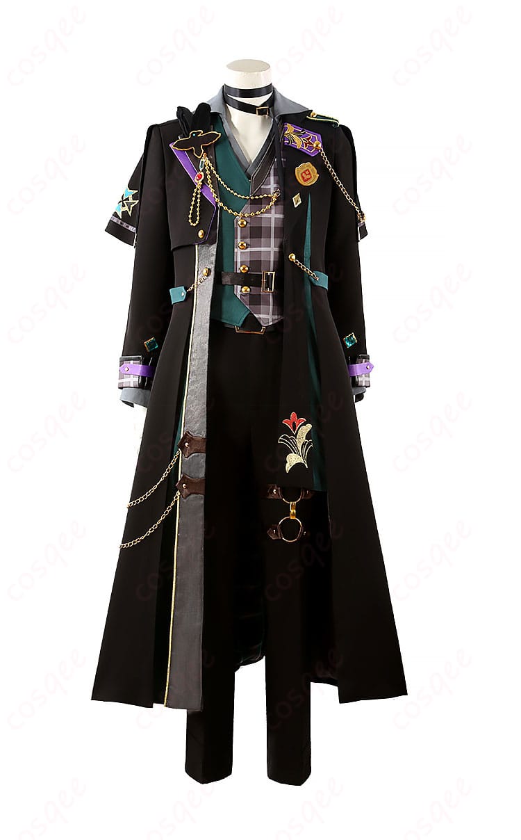 あんさんぶるスターズ!! 伏見弓弦・斎宮宗・瀬名泉 インテリジェンス衣装 コスプレ衣装 正面画像。細部まで忠実に再現されたデザインが特徴です。