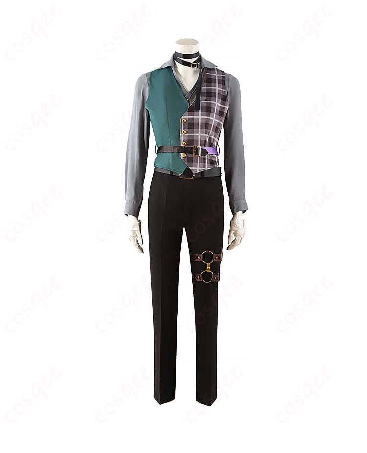 あんさんぶるスターズ!! 伏見弓弦・斎宮宗・瀬名泉 インテリジェンス衣装 コスプレ衣装 内搭シャツの正面細部画像。細かい刺繍やデザインが美しく仕上がっています。