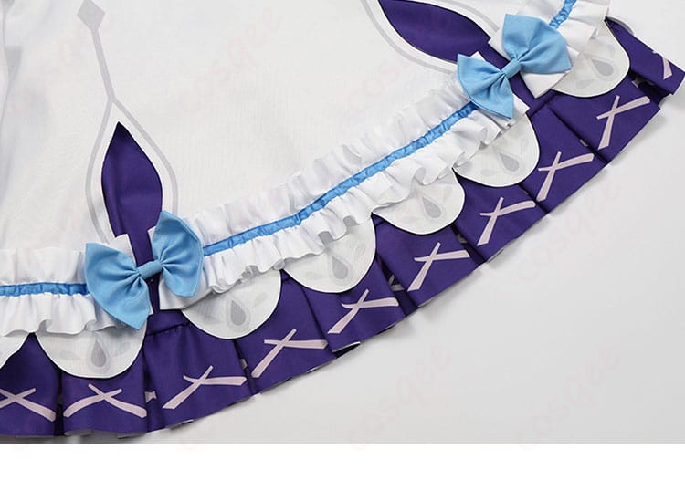 原神 クリーヴ コスプレ衣装 スカート装飾詳細 - クリーヴのコスプレ衣装のスカート部分の装飾、細部まで美しい仕上がり