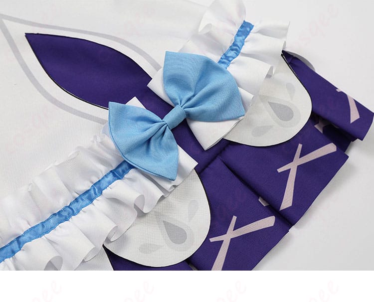 原神 クリーヴ コスプレ衣装 スカート蝶結び装飾詳細 - スカートに施された蝶結びの装飾、コスプレに欠かせないディテール