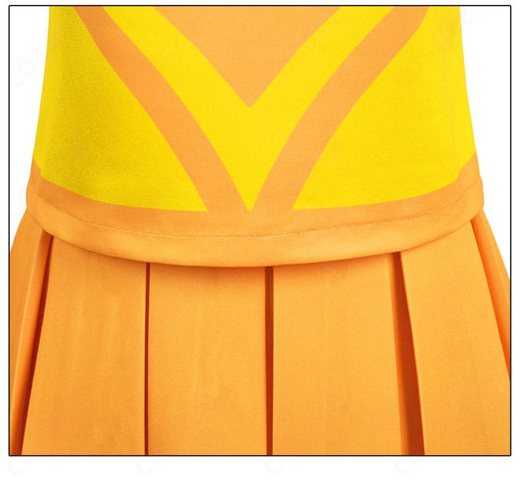 菜なれ花なれ 美空かなた チアコスプレ衣装 腰飾り詳細画像 - 美しく飾られた腰部分、衣装の一部を強調