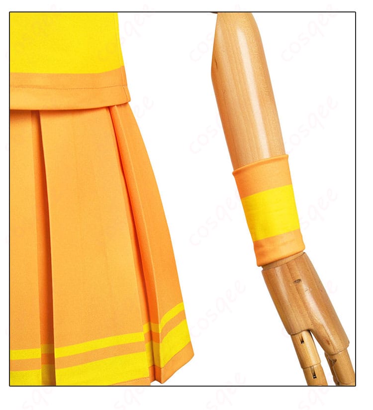 菜なれ花なれ 美空かなた チアコスプレ衣装 スカート、腕飾り詳細画像 - 優れた刺繍とビーズ装飾でキャラクターを再現