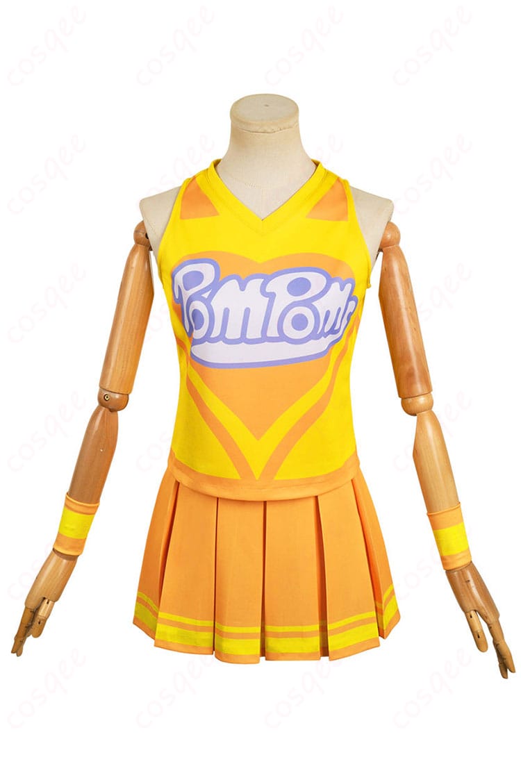 菜なれ花なれ 美空かなた チアコスプレ衣装 正面画像 - 明るく華やかなデザインでイベントにぴったり