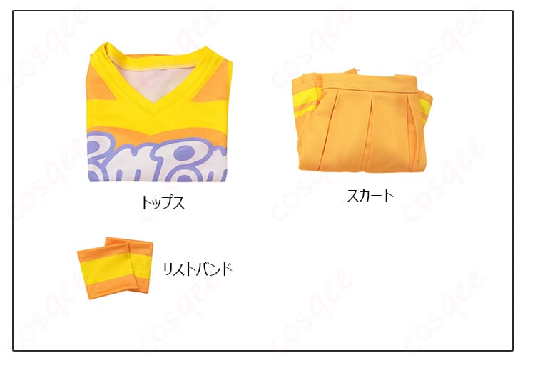 菜なれ花なれ 美空かなた チアコスプレ衣装 セット内容画像 - 衣装セット内容をしっかりと紹介
