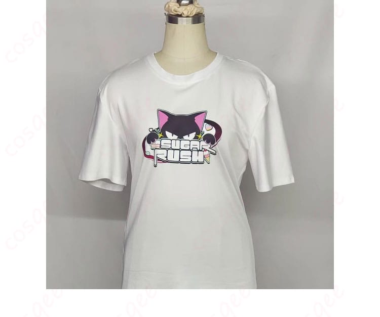 内搭の短袖服装の正面部分。高品質な生地と綺麗な縫製で、コスプレの完璧な再現。