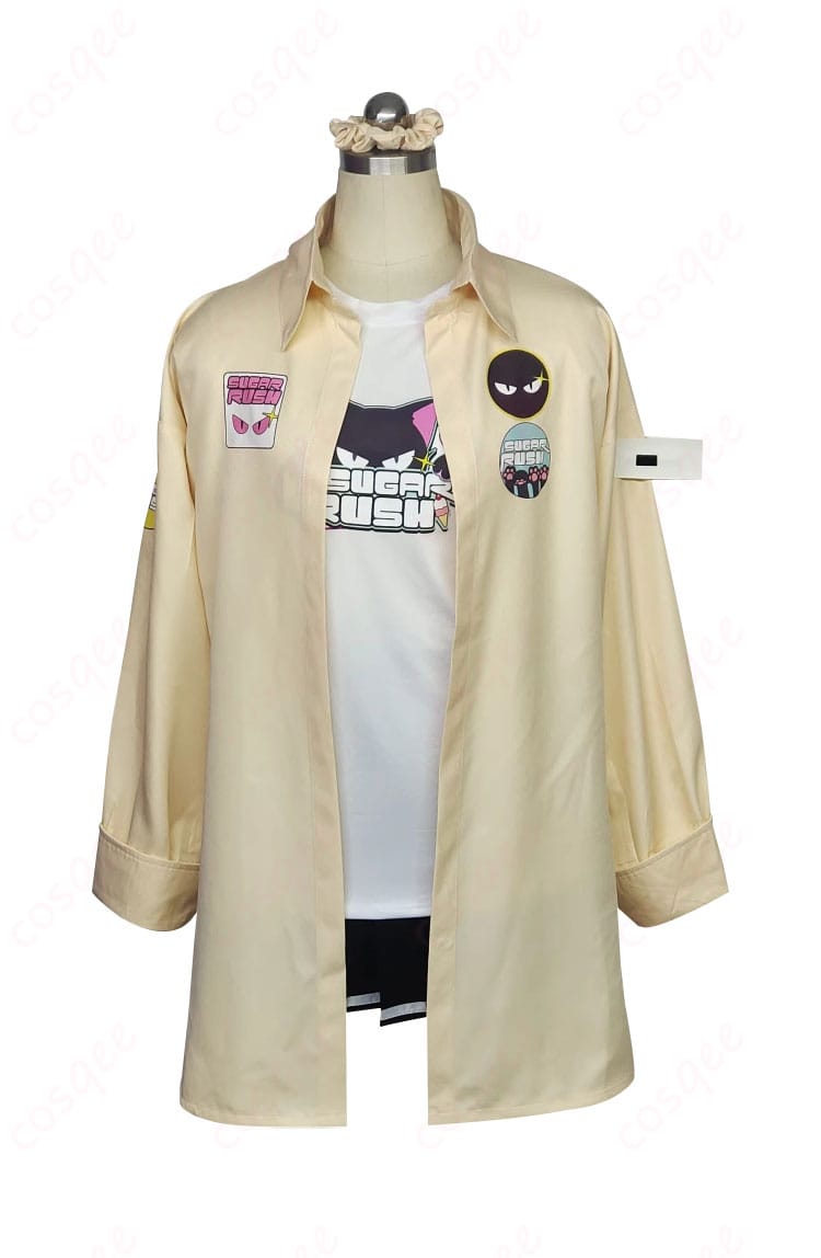 柚鳥ナツのバンドコスプレ衣装正面の詳細画像。忠実に再現されたデザインと高いクオリティが特徴。