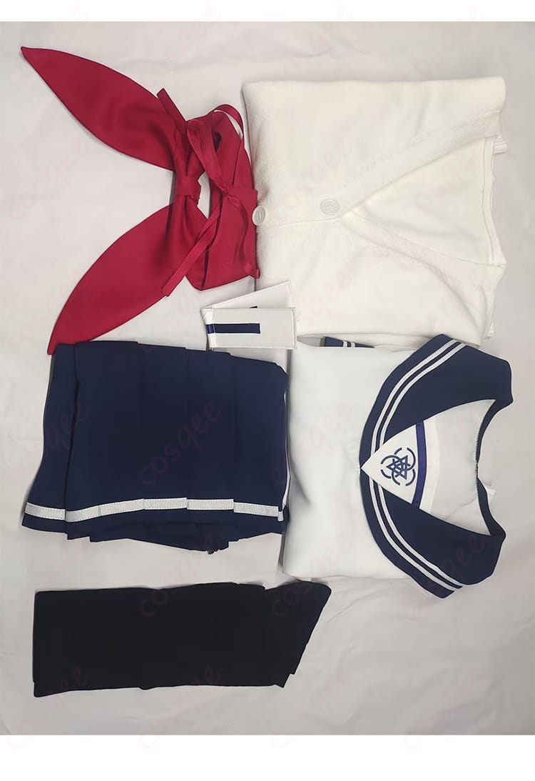 ブルーアーカイブ 柚鳥ナツ コスプレ衣装 セット内容の全体像 コート、スカーフ、靴下など