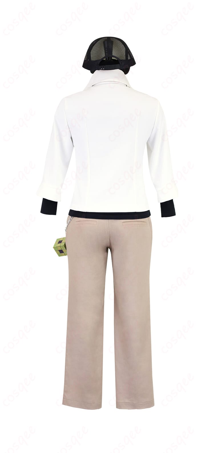 商品背面図、ポケモンBW N(エヌ)のプラズマ団コスプレ衣装の背面