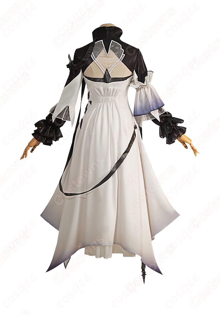 アークナイツ テレジア コスプレ衣装の背面画像。細部にこだわったデザインで、リアルな再現が魅力。