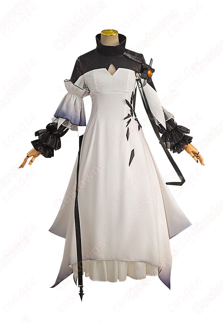 アークナイツ テレジア コスプレ衣装の正面画像。高品質素材を使用した精緻なデザインが特徴。