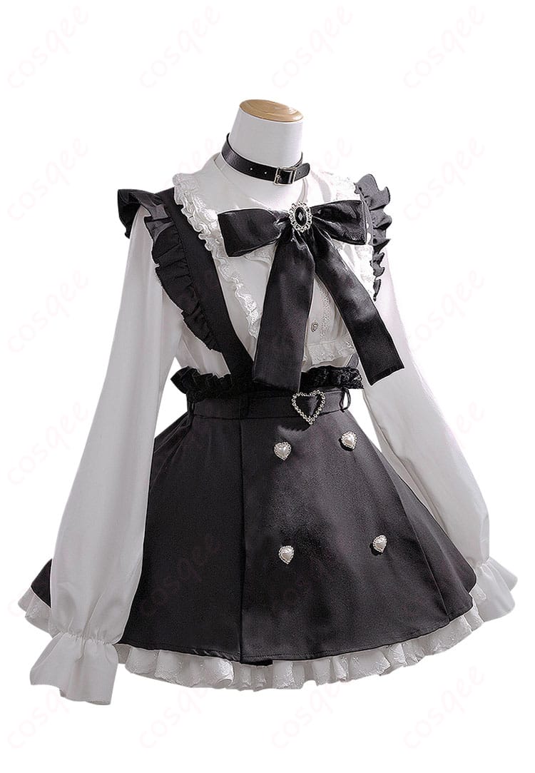 初音ミク コスプレ衣装の美しい装飾をクローズアップ。コスプレ衣装、地雷系、細部のデザイン。