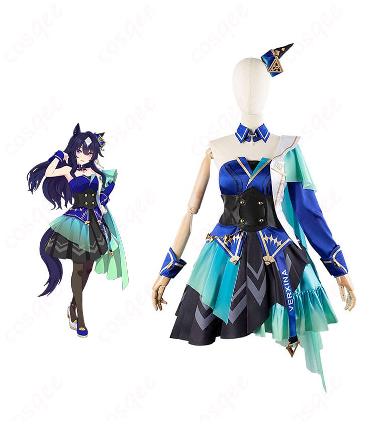 商品正面とヴィルシーナのキャラクターが組み合わさったコスプレ衣装の写真