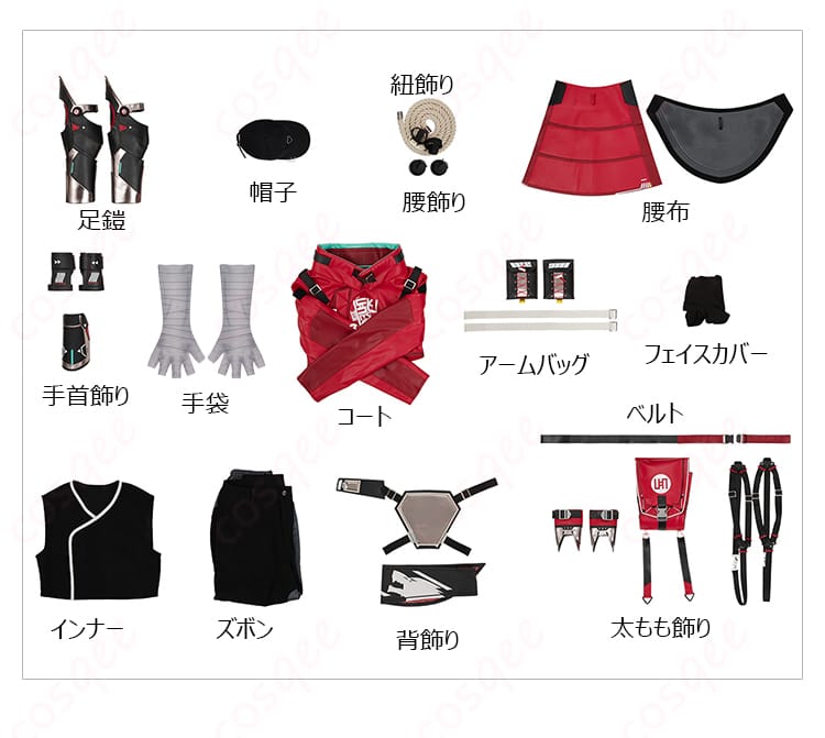 エーペックスレジェンズ レイス コスプレ衣装 セット内容の詳細