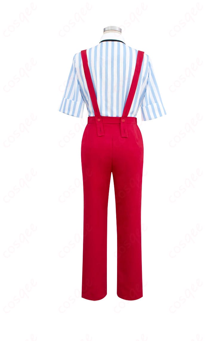 重音テトコスプレ衣装の背面画像。背中のディテールがしっかりと表現された衣装のデザイン。